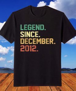 Legend Since December 2012 9 Year Old 9th Birthday T-Shirt