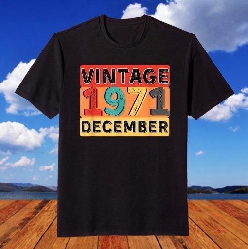 Legendary Since Tape Birthday December 1971 50Th Birthday T-Shirt