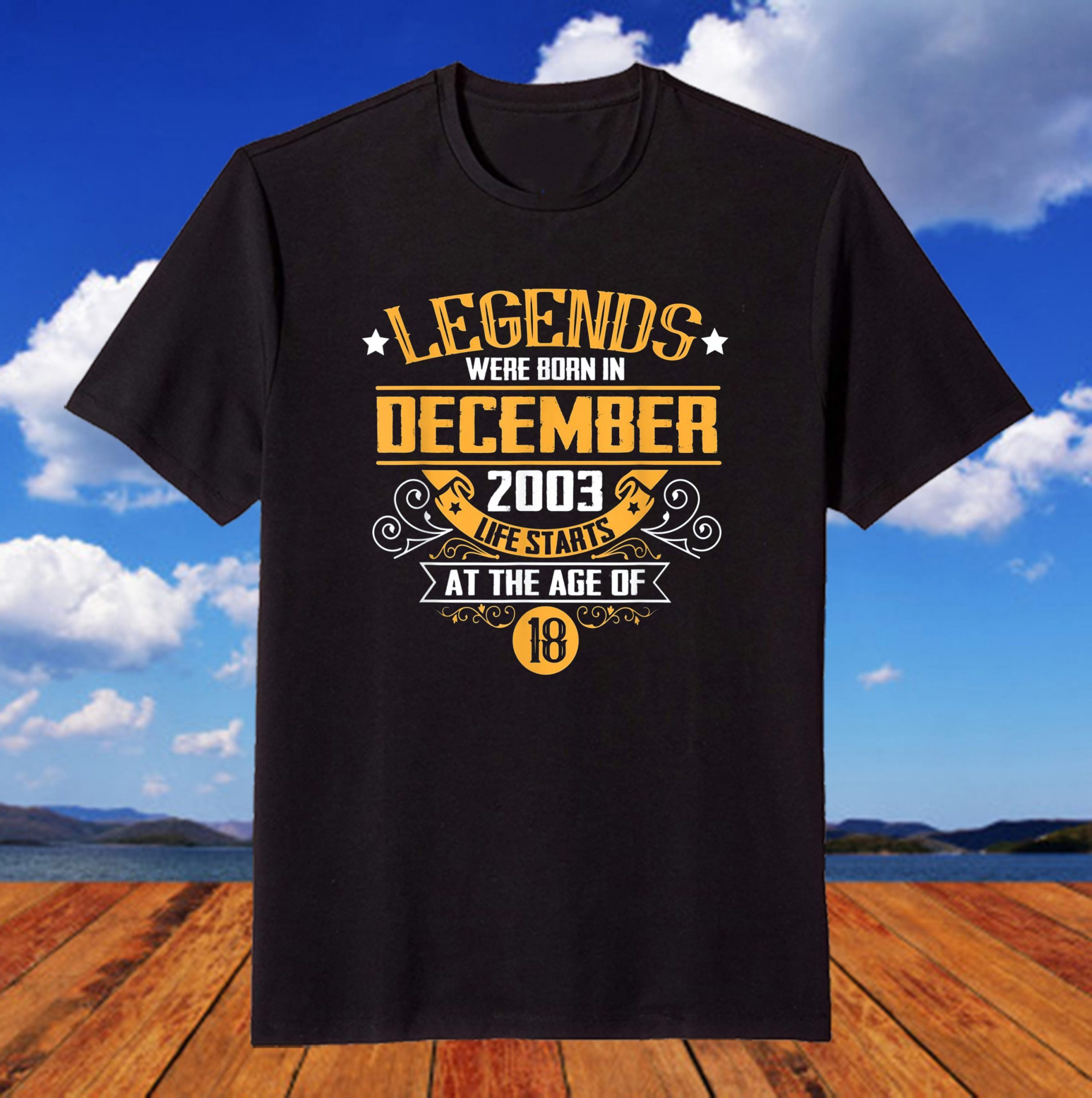 Legends Were Born In December 2003 Life Starts At The Age Of 18 T-Shirt Legends Were Born In December 2003 Life Starts At The Age Of 18 T-Shirt