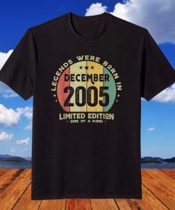 Legends Were Born In December 2005 Classic 16th Birthday T-Shirt