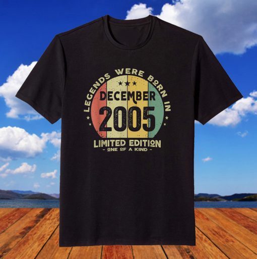 Legends Were Born In December 2005 Classic 16th Birthday T-Shirt