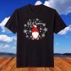 Let It Snow Gnomes In Red And Snowflake Merry Christmas T-Shirt