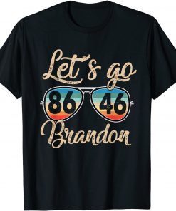 Lets Go Brandon 8646 Retro American Flag Impeach Biden 2021 Shirt