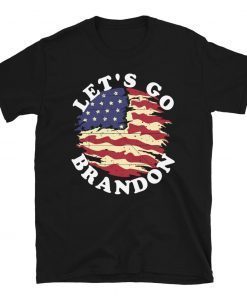 Let's Go Brandon American Burning Flag Gift Shirt