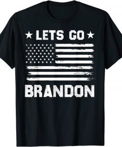 Let's Go Brandon American Flag Anti Biden FJB Gift Shirt