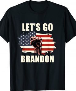 Let's Go Brandon American Flag Consrvative Chant Gift Shirt