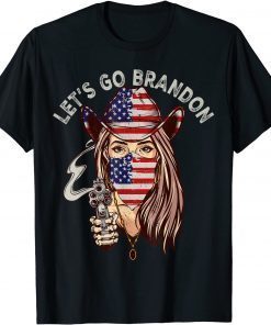 Let's Go Brandon American Flag Cowgirl Classic Shirt