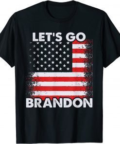 Let's Go Brandon American Flag Impeach Biden Anti Liberal T-Shirt