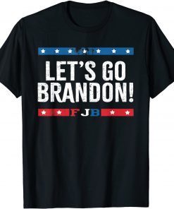 Let's Go Brandon American Flag Impeach Biden FJB T-Shirt