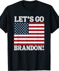 Let’s Go Brandon American Flag Racing Anti Joe Gift T-Shirt