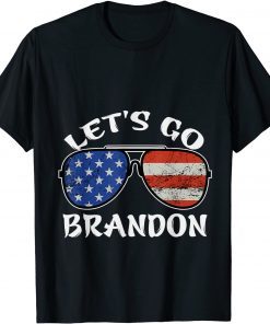 Let's Go Brandon American Flag Sunglasses Unisex Shirt