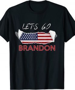 Let's Go Brandon American Flag engraved Unisex Shirt