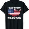 Let's Go Brandon American Flag with Us Flag 2021 T-Shirt