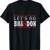 Let's Go Brandon American USA Flag FGB Impeach Biden Chant Gift T-Shirt