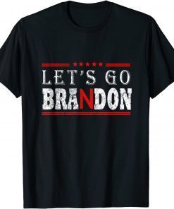 Let's Go Brandon American USA Flag FGB Impeach Biden Chant Gift T-Shirt