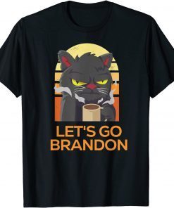 Lets Go Brandon Angry Cat Pro USA Anti Joe Biden 2021 Shirt