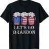 Let's Go Brandon Beer Drinking US Flag T-Shirt