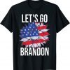 Let's Go Brandon Biden Flower Us Flag 2021 T-Shirt