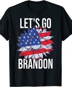 Let's Go Brandon Biden Flower Us Flag 2021 T-Shirt
