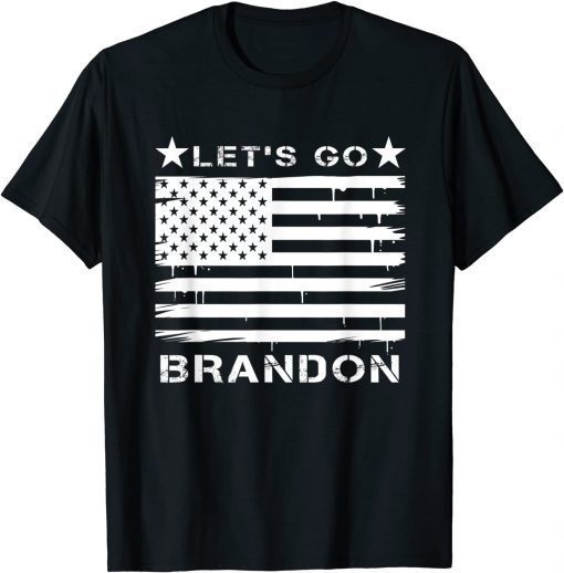 Let's Go Brandon , Brandon Chant American Flag Tee Shirt