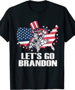 Let's Go Brandon Cat Conservative US Flag Us 2021 T-Shirt