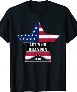 Let's Go Brandon Chant American Flag Star T-Shirt