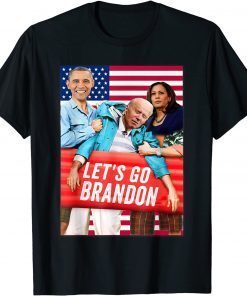 Let's Go Brandon Chant Anti Joe Biden US Flag Official T-Shirt