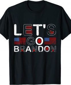 Let's Go Brandon Chant Biden American Flag Unisex T-Shirt