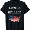 Let's Go Brandon Chant Biden Conservative Anti Liberal US Flag Classic Shirt