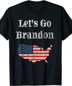 Let's Go Brandon Chant Biden Conservative Anti Liberal US Flag Classic Shirt