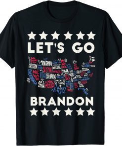 Let's Go Brandon Chant Biden Us Flag Tee Shirt