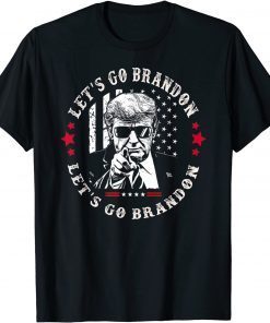 Let's Go Brandon Chant Conservative Anti Liberal American Flag Unisex T-Shirt