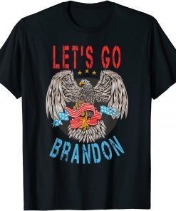 Let's Go Brandon Chant Conservative Anti Liberal US Flag Eagle Limited T-Shirt