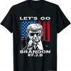 Let's Go Brandon Chant Conservative Anti Liberal US Flag Pro Trump 2021 T-Shirt