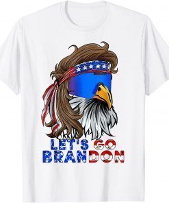 Let's Go Brandon Chant Eagle American Flag Limited T-Shirt