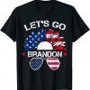 Let's Go Brandon Chant FJB Sunglasses Us Flag Gift Shirt