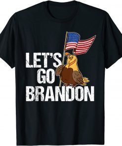 Let's Go Brandon Chant Joe Biden Anti Liberal US Flag T-Shirt