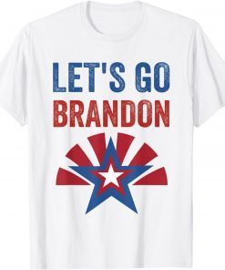 Let's Go Brandon Chant US Flag Anti Joe Biden Classic Shirt