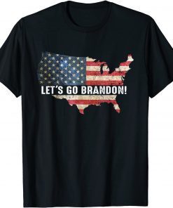 Let's Go Brandon Chant USA Flag Impeach Joe Biden Unisex T-Shirt