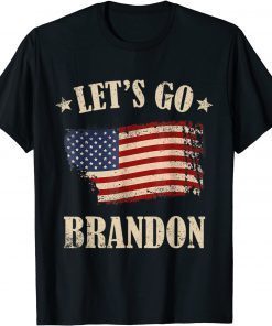 Let's Go Brandon Chant Usa Flag Impeach Biden Classic T-Shirt