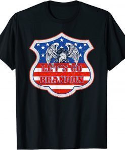 Let's Go Brandon Chant lets Go Brandon Fake News Us Flag T-Shirt