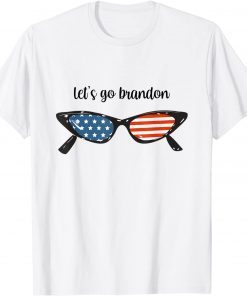 Let's Go Brandon Chant sarcastic Conservative US Flag T-Shirt