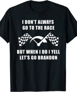 Let's Go Brandon Checker Flags Racing Meme Unisex Shirt