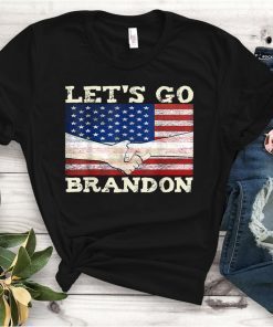 Let's Go Brandon Conservative Anti Liberal US Flag Anti Joe Biden Gift T-Shirt