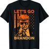 Let's Go Brandon Conservative Anti Liberal US Flag Pro Trump T-Shirt