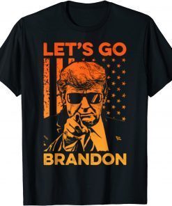 Let's Go Brandon Conservative Anti Liberal US Flag Pro Trump T-Shirt