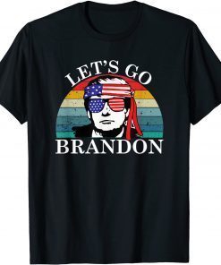Let's Go Brandon Conservative Anti Liberal US Flag Pro Trump T-Shirt