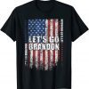 Let's Go Brandon Conservative Anti Liberal US Grunge Flag Classic T-Shirt