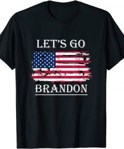 Let's Go Brandon Conservative Anti Liberal USA Flag JB Chant Unisex Shirt