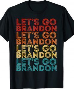 Let's Go Brandon Conservative Anti Liberal USA Flag Joe Biden Chant T-Shirt